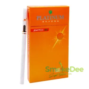 บุหรี่ PLATINUM ส้ม (1 เม็ดบีบ)