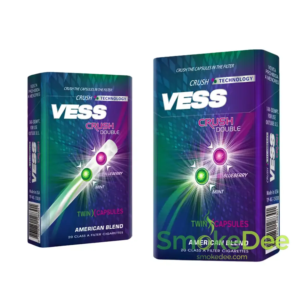 บุหรี่นอก Vess Mint & Blueberry Crush (2เม็ดบีบ)