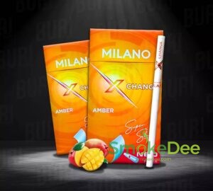 บุหรี่นอก Milano มะม่วง (มวนสลิม 1 เม็ดบีบ)