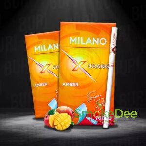 บุหรี่นอก Milano มะม่วง (มวนสลิม 1 เม็ดบีบ)